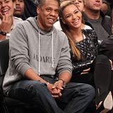26. November 2012: Jay-Z und Beyoncé freuen sich auf das Basketballspiel der Los Angeles Clippers gegen die Brooklyn Nets im Bar
