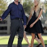 9. August 2012: Mitten in Santa Monica stehen Christian Bale und Isabel Lucas für den Film "Knight of Cups" von Terrance Malick