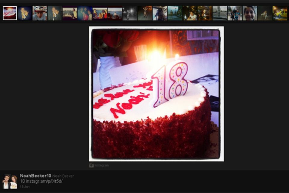 Noah Becker wird volljährig. Zu seinem 18. Geburtstag bekommt eine große Torte: "We love you Noah". Noah Becker wird volljährig. Zu seinem 18. Geburtstag bekommt eine große Torte: "We love you Noah".