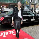 Bettina Zimmermann hat sich VIP-Shuttle-Service von Mercedes-Benz ins Ellington Hotel bringen lassen.