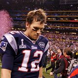 Enttäuscht verlässt Tom Brady von den "New England Patriots" das Spielfeld.