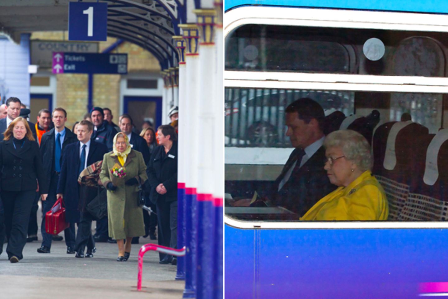 Weiter geht's mit dem Zug: Die Queen fährt von King's Lynn zurück nach London.