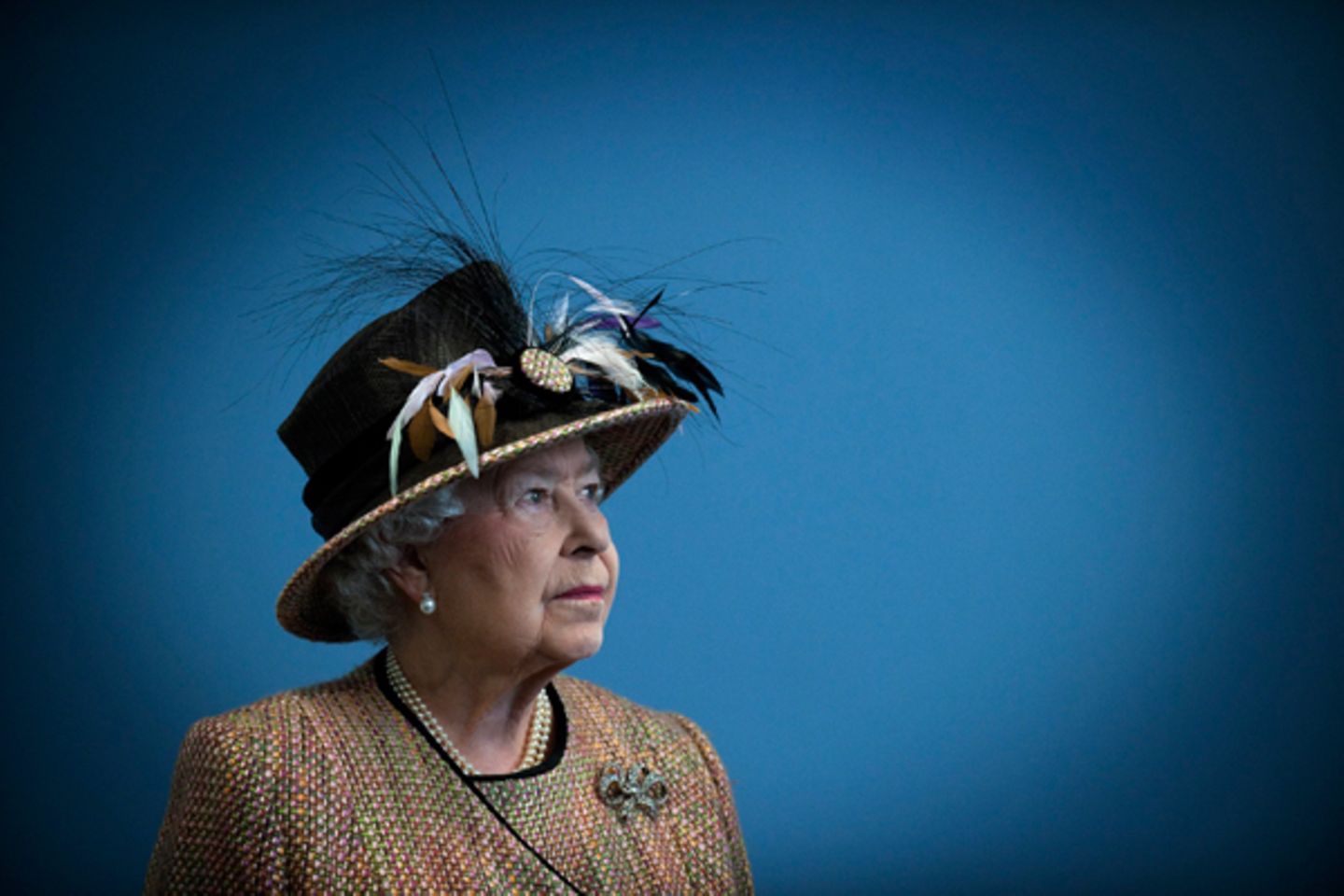 Die Queen besichtigt den Ostflügel des Somerset House im King's College.