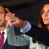 Prinz William und Herzogin Catherine verfolgen die Eröffnungszeremonie der olympischen Spiele.