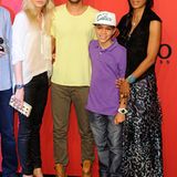 Die Beckers kommen gemeinsam mit Laura Zurbriggen zu der Hugo By Hugo Boss-Show