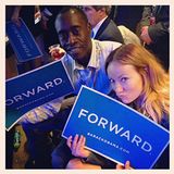 Jared Leto selbst hat dieses Foto auf dem Parteitag der Demokraten in Charlotte aufgenommen. Olivia Wilde und Don Cheadle zeigen