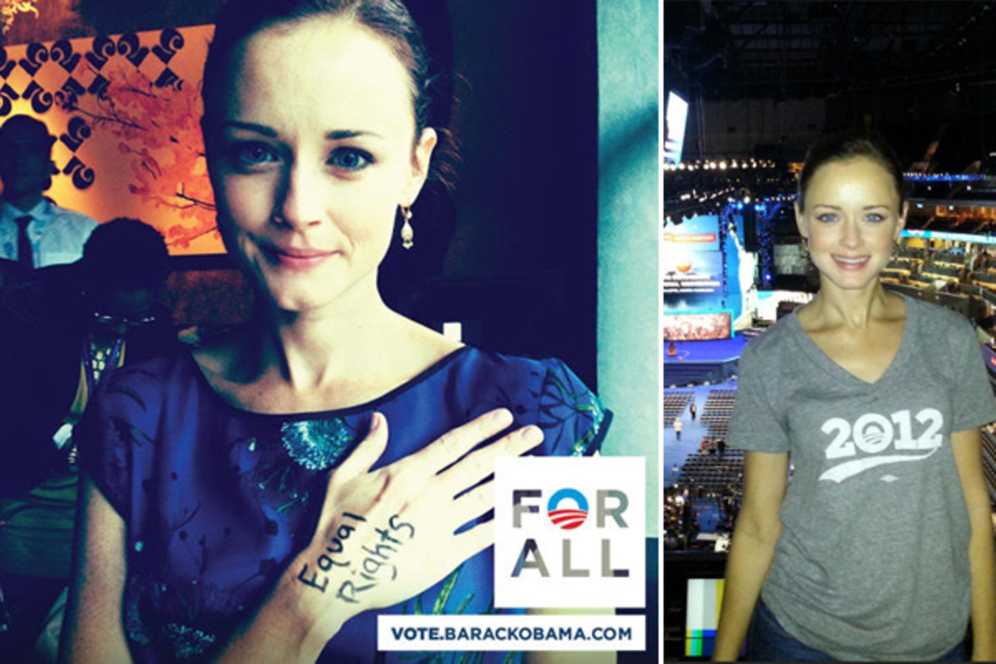 Alexis Bledel besucht die Democratic National Convention in North Carolina. Sie und andere Stars haben sich die Gründe, warum si