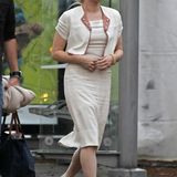 20. August 2013: Mit blonder Perücke ist Amy Adams bei Dreharbeiten zu dem 60er-Jahre-Film "Big Eyes" in Vancouver zu sehen.