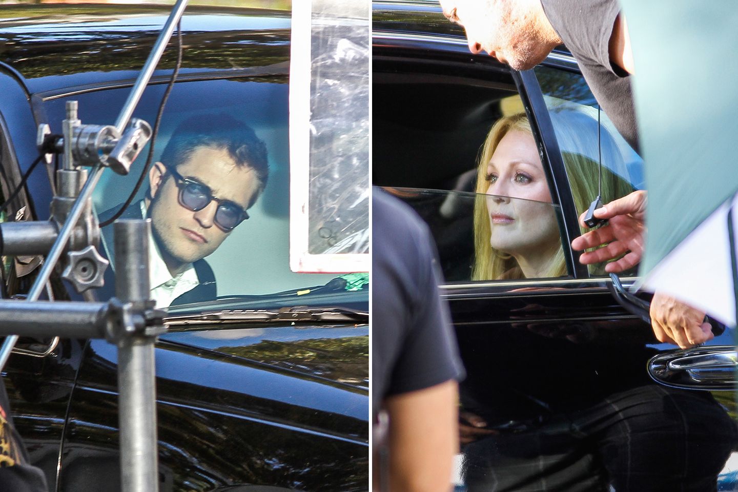 19. August 2013: Robert Pattinson und Julianne Moore drehen in Beverly Hills gemeinsam den Film "Maps To The Stars".