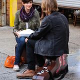 26. Juni 20013: In Brooklyn dreht Anne Hathaway eine Szene des Films "Song One".