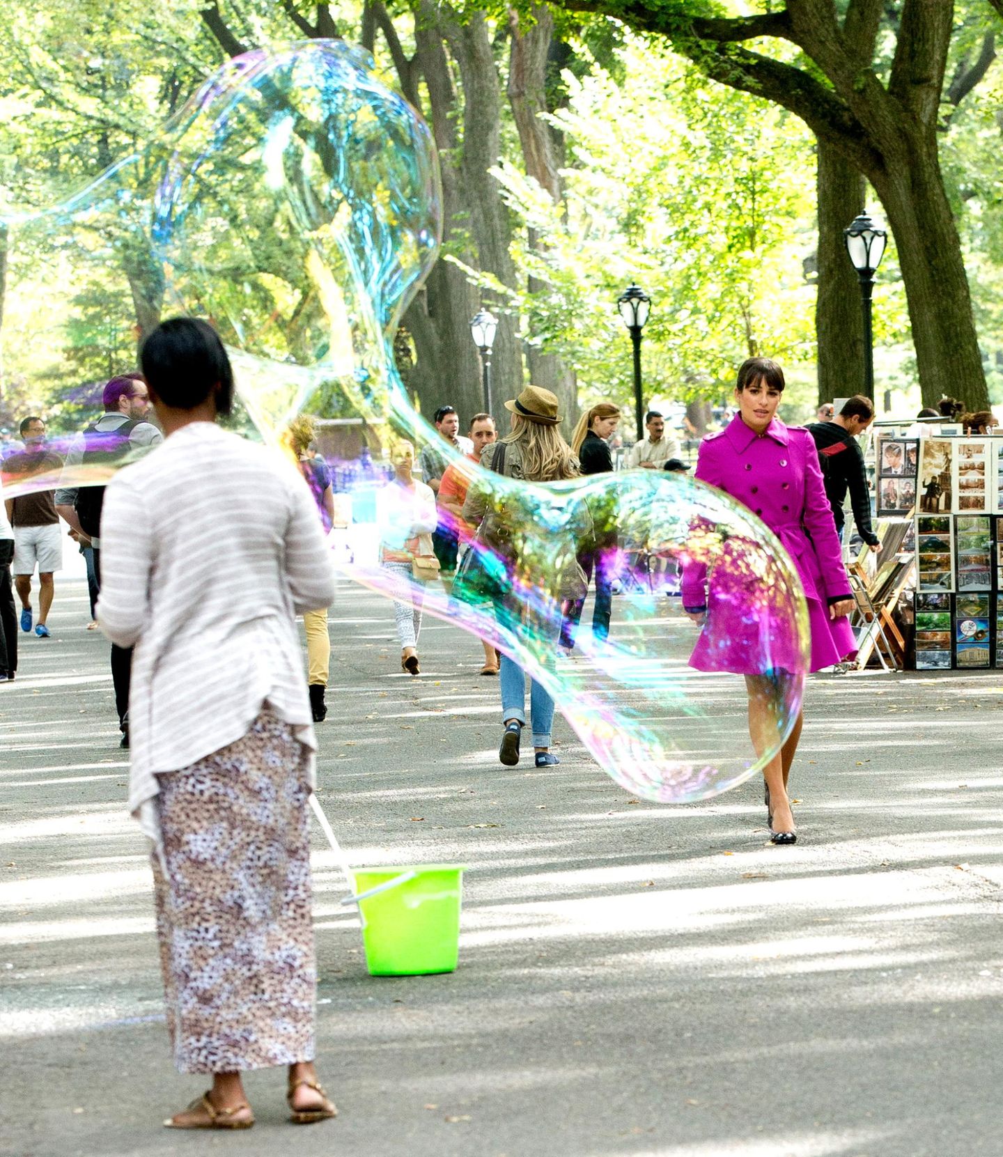 9. September 2013: Lea Michele steht im New Yorker Central Park für "Glee" vor der Kamera.