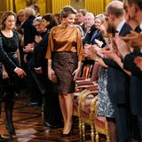 11. Dezember 2013: Königin Mathilde besucht das traditionelle Weihnachtskonzert im Königspalast in Brüssel.
