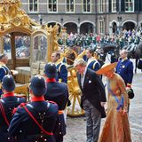 17. September 2013: Am "Prinsjesdag" eröffnet König Willem-Alexander mit Königin Máxima an seiner Seite das niederländische Parlament in Den Haag. Er hält im Rittersaal seine erste Rede als König.