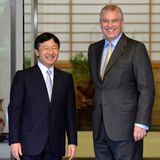 1. Oktober 2013: Japans Kronprinz Naruhito empfängt Prinz Andrew im Togu Palast in Tokio.