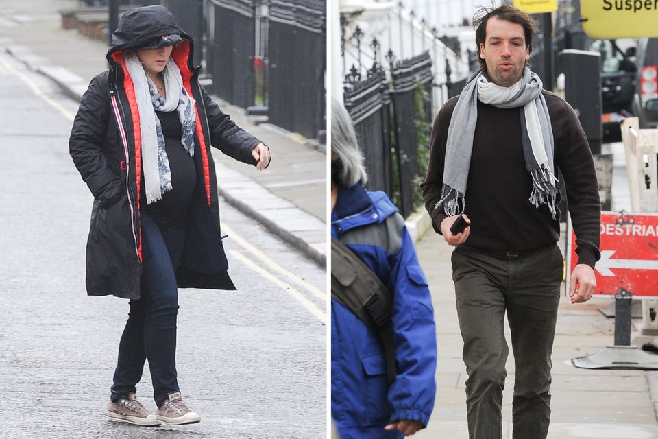 27. November 2013: Kate Winslet und Ned Rocknroll sind in London unterwegs.