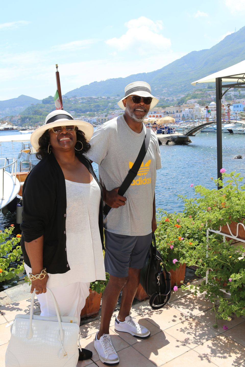 14. Juli 2013: Samuel L. Jackson und seine Frau LaTanya Richardson sind nach Ischia gereist. Dort steht der Besuch des "Film and Mucis Festivals" auf dem Programm.