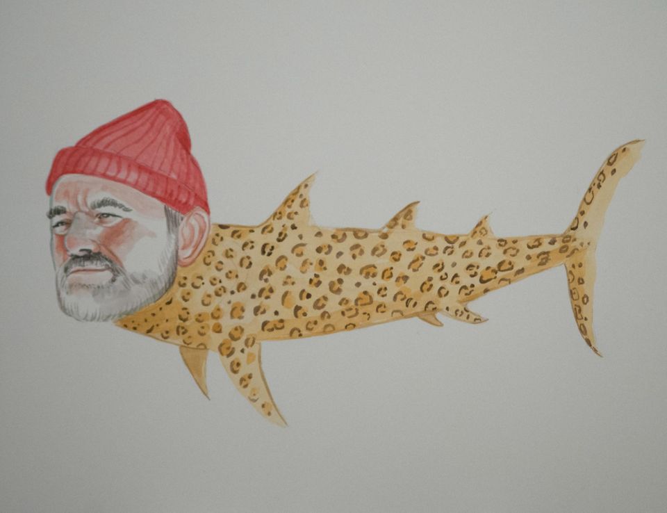 Bill Murray als Jaguarhai (angelehnt an den Film "Tiefseetaucher")