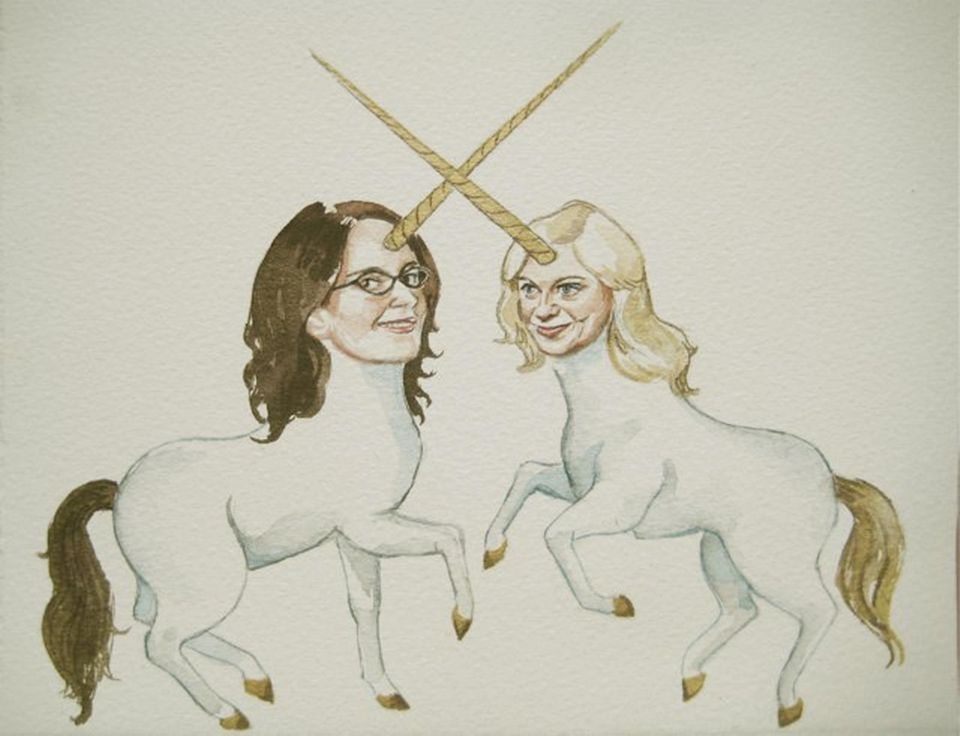 Tina Fey und Amy Poehler als Einhörner