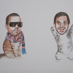 Kanye West und Aziz Ansari als Katzen-Kumpel