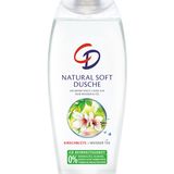 Saubermann: PH-neutral und ohne Farbstoffe: die "Natural Soft Dusche" mit Extrakten von Kirschblüte und weißem Tee. Von CD, 250 ml, ca. 3 Euro