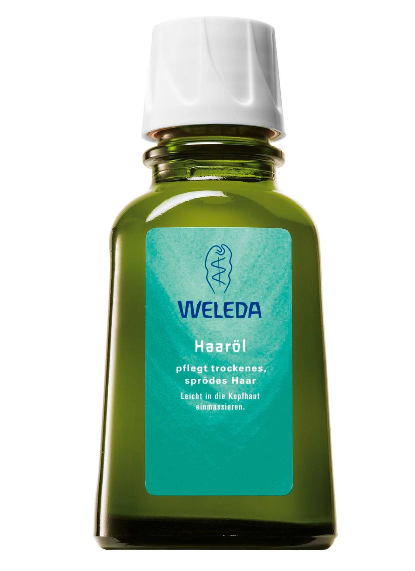Naturfreund Pflegt empfindliche Kopfhaut mit Pflanzenöl und Auszügen aus Kleeblüten: das "Haaröl" von Weleda, 50 ml, ca. 9 Euro