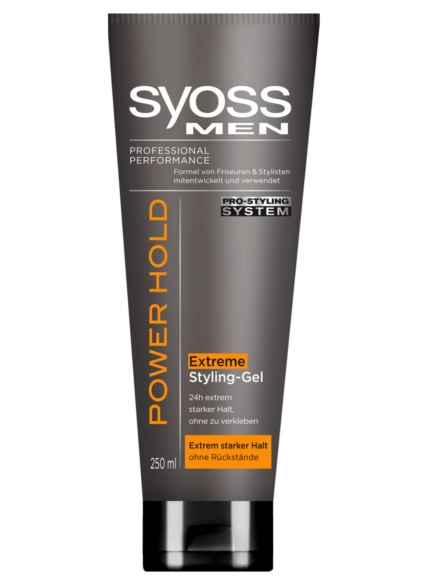 Das "Power Hold Extreme Styling-Gel" fixiert die Frisur bis zu 24 Stunden. Von Syoss Men, 250 ml, ca. 6 Euro