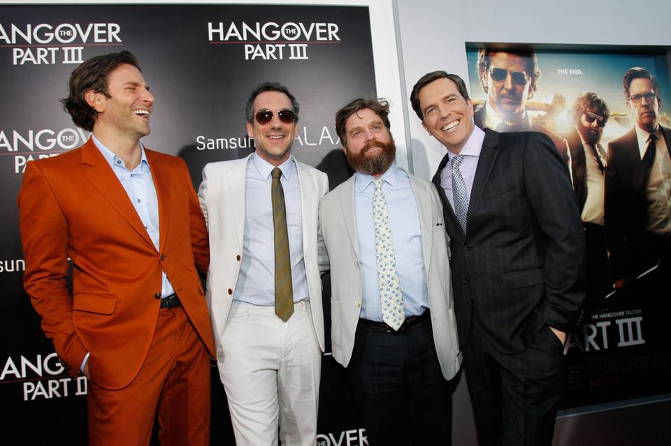 Bradley Cooper, Regisseur Todd Phillips, Zach Galifianakis und Ed Helms