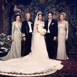 Prinzessin Madeleine und Chris O'Neill mit ihren Eltern Königin Silvia, König Carl Gustaf und Eva O'Neill