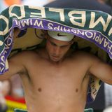 Rafael Nadal konzentriert sich während des Spiels gegen den Belgier Steve Darcis. Doch das hilft alles nichts. Der Tennis-Superstar scheitert schon in der ersten Runde gegen den Weltranglisten 135.