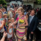 Prinzessin Mathilde besucht das Begegnungs- und Auffanghaus "House of Colours" im belgischen Vosselaar.