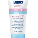 Lindert Rötungen und Reizungen mit Panthenol: "Haut Ruhe Wundschutz". Von Eubos, 75 ml, ca. 10 Euro, in Apotheken