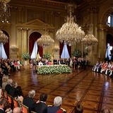 König Albert II hält seine Abdankungsrede im Königspalast.