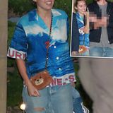 Auweia Miley, was hast du dir denn nur bei diesem Outfit gedacht?! Deiner Meinung, dass Surf-Hemd, Ripped-Mom-Jeans und Teddytasche müssen wir nämlich widersprechen. Wie gut, dass Liam darüber wenigstens lachen kann.