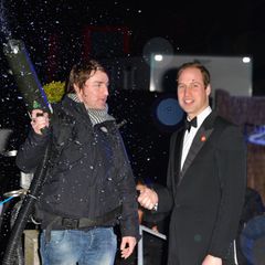 Prinz William freut sich über den Mann mit der Schneekanone.