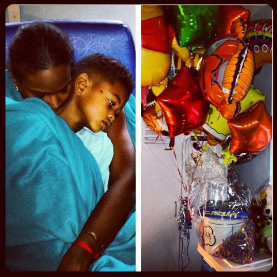 8. August 2013: Nach dem Schwimmunfall von Raymond, dem Sohn von Sänger Usher und Tameka Raymond, zeigt die Mutter auf ihrem Instagram-Profil, dass es ihrem Sohn wieder besser geht. Sie bedankt sich bei den Unfallhelfern, die Raymond am 5. August aus dem Abfluss eines Swimingpools befreiten. Mit dem Bild will Tameka Raymond wohl mitten im Sorgerechtsstreit klarstellen, dass es Raymond bei ihr am Besten hat.
