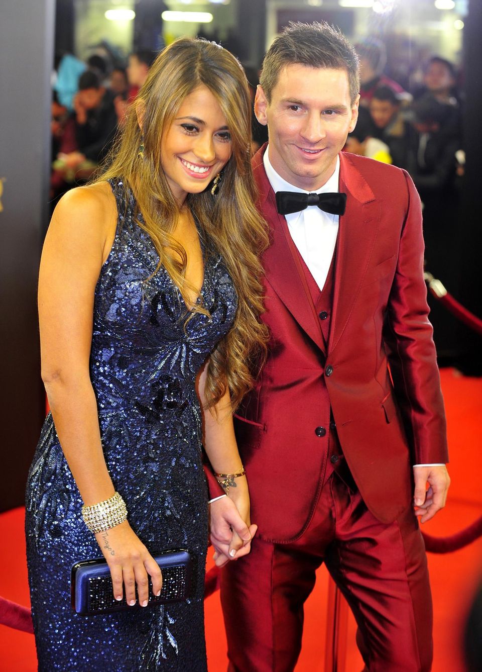 Lionel Messi mit seiner Freundin Antonella Roccuzzo