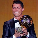 Cristiano Ronaldo mit dem goldenen Ball