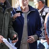 23. Oktober 2014: Dame Maggie Smith steht für den Film "The Lady in the Van" in London vor der Kamera.