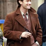 19. Oktober 2014: Jude Law ist am Set von "Genius" in Manchester anzutreffen.