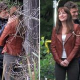 15. Oktober 2014: Jamie Dornan und Dakota Johnson drehen für "Fifty Shades of Grey'" eine Kussszene im Stanley Park in Vancouver.