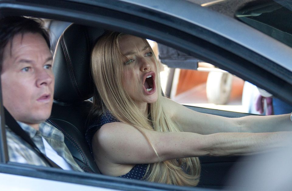 5. Oktober 2014: Amanda Seyfried und Mark Wahlberg drehen eine Szene für "Ted 2" im Auto.