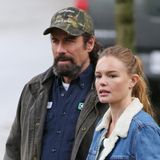 2. November 2014: Kate Bosworth steht gemeinsam mit John Travolta in Vancouver für "'Life on the Line" vor der Kamera.