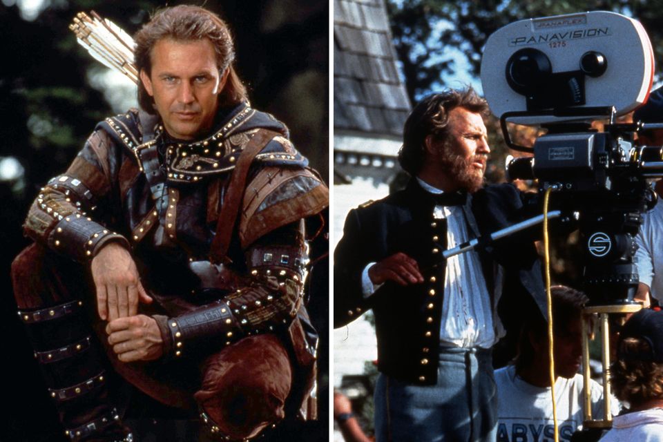 Kevin Costner  Mit dem Film "Der mit dem Wolf tanzt" gewinnt Kevin Costner 1990 bei den Oscars in den Kategorien Produzent für den besten Film und bester Regisseur und ist sogar als bester Hauptdarsteller nominiert. Nur zwei Jahre später wird er als schlechtester Schauspieler für seine Rolle in "Robin Hood - König der Diebe" mit einer Goldenen Himbeere ausgezeichnet.