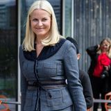 5. Mai 2014: Kronprinzessin Mette-Marit besucht den Umweltvortrag "Generasjon Grønn" (Generation Grün) an der Rommen Schule in Oslo.