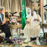 27. Juni 2014: US-Außenminister John Kerry ist bei König Abdullah bin Abdulaziz Al-Saud in Dschidda zu Gast.
