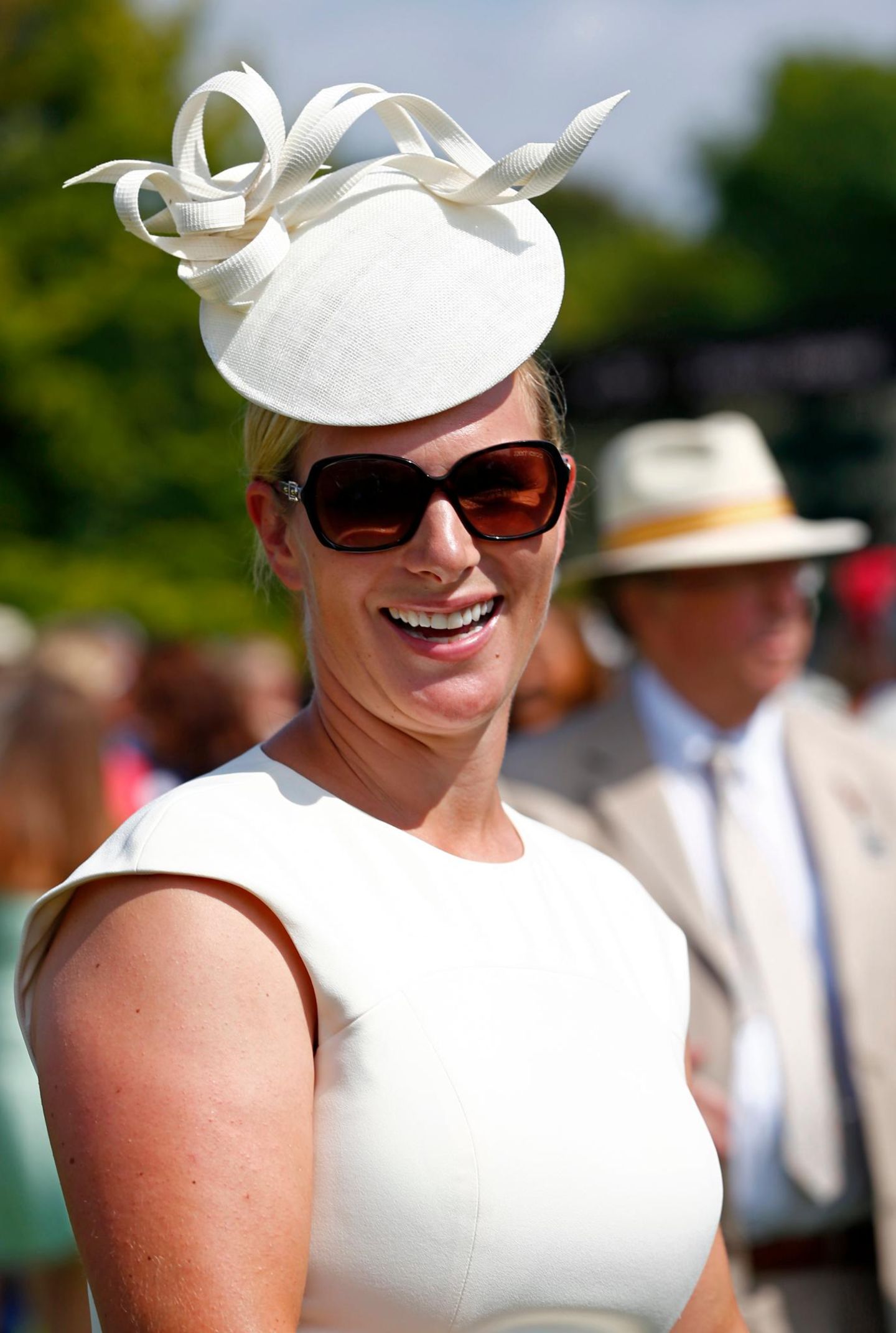 31. Juli 2014: Zara Philips ist nach Südengland zum "Goodwood Racecourse" gereist.