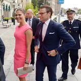 20. August 2014: Prinzessin Victoria und Prinz Daniel kommen zu den jährlichen schwedischen "Worldwide Awards" in Stockholm.