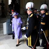 28. Juni 2014: Queen Elizabeth nimmt an dem "Solemn Drumhead Service" im Royal Hospital Chelsea in London teil.