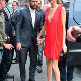 25. Juni 2014: Adam Levine und seine Verlobte Behati Prinsloo kommen zur Premiere von "Begin Again" in New York City.