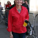 29. Juli 2014: Sinead O'Connor kommt gerade aus dem BBC-Gebäude in London und macht einen fröhlichen Eindruck.